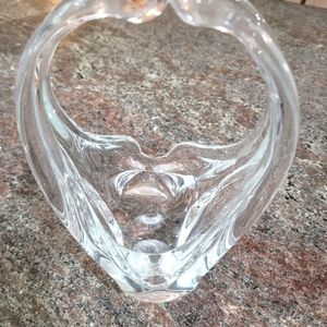 Hand-blown glass basket/candy dish